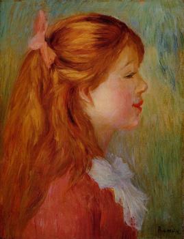Pierre Auguste Renoir : Young Girl with Long Hair in Profile